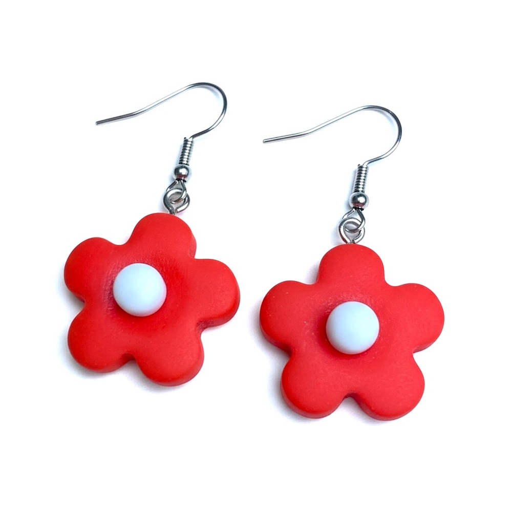NWOT Retro Flower Earrings